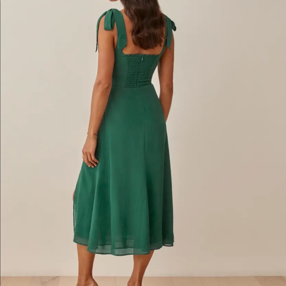 NWOT Reformation Twilight Dress Emerald - Picture 2 of 6